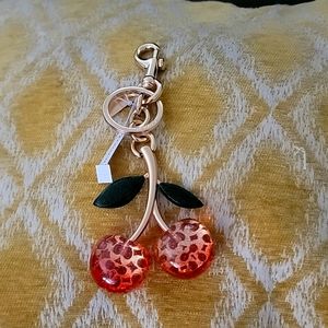 COACH BAG CHARM RED CHERRY